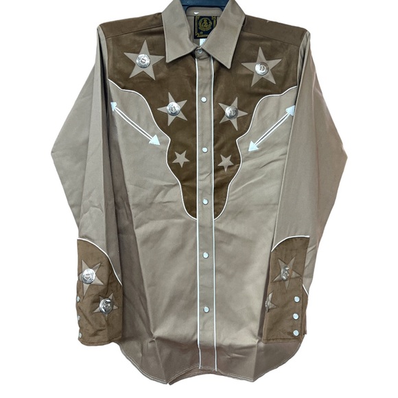 SzS Espuela De Oro Long Sleeve Button Down Western Ranch Rodeo Shirt NWOT - Picture 2 of 8